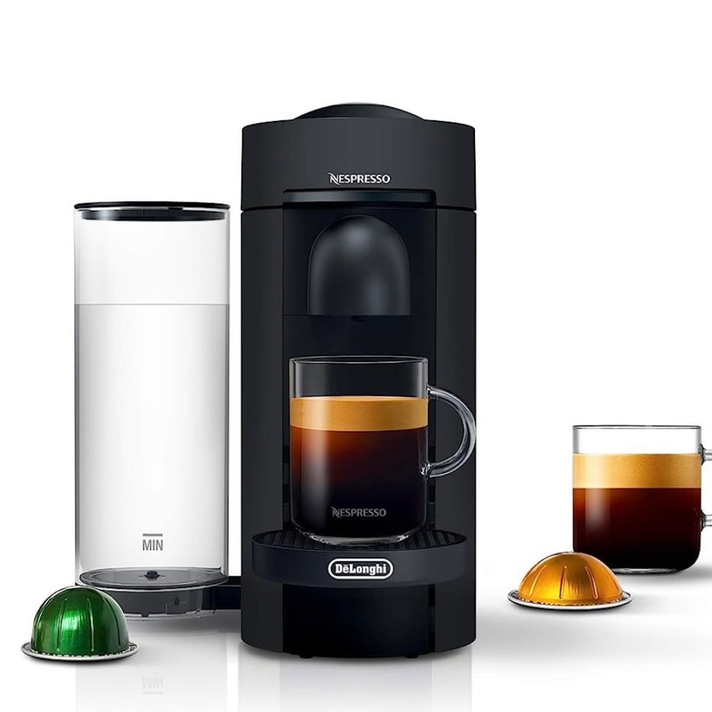 Nespresso VertuoPlus Coffee and Espresso Machine, 38 ounces, Matte Black